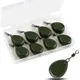 8PCS/BOX Carp Fishing Weights Sinkers 2OZ Coated Flat Pear Sinker Weight Swivels Carp Coarse Fishing