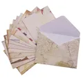 12 Pcs 96*72mm Vintage Small Mini Kraft Paper Window Envelopes Wedding Invitation Envelope Gift