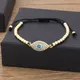 Hamsa Hand Evil Eye Copper CZ Beads Adjustable Bracelet Lucky Turkish Braided Rope Bracelet 5 Styles