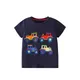 Jumping Meters New Arrival Cartoon Cars Embroidery Boys Girls T Shirts Summer Short Sleeve