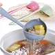 New Soup Spoon Long Handle Kitchen Strainer Solid Color Cooking Colander Kitchen Scoop Plastic