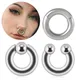 1PC Surgical Steel Heavy Hinged Clicker Septum Ear Plug Nose Rings Suitable for a Range of Piercings