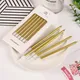 6pcs Metal Gold Silver Birthday Candles DIY Colorful Cake DecorasWedding Baby Shower Supplies Color