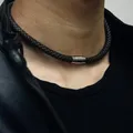 Leather Necklace Choker for Men Women Black Brown Rope Choker Necklaces Wholesale Dropshipping