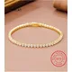100% 925 Sterling Silver Simulated Moissanite Diamond Bracelets for Women Yellow White Gold Color