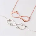 Custom Infinity Symbol Pendant Necklace Personalized Double Name Necklace for Women Gold Silver