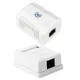 RJ45 connector UTP CAT6 STP CAT6A Desktop junction box single 1-port network cable adapter ethernet