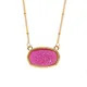 Resin Oval Druzy Pendant Necklace Gold Color Chain Drusy Hexagon Style Necklaces Luxury Designer