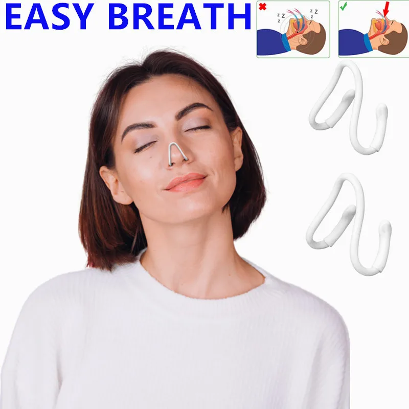 Silicone Anti Snoring Nasal Dilator Stop Snore Nose Clip Aid Easy Breathe Improve Sleeping Rhinitis For Men Women Beauty Health