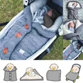 Warm Baby Sleeping Bag Envelope Winter Kid Sleepsack Footmuff Stroller Knitted Sleep Sack Newborn