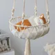 Large Macrame Cat Hammock Macrame Hanging Swing Cat Dog Bed Basket Home Pet Cat Accessories Dog
