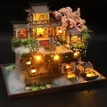 DIY Wooden Miniature Building Kit Doll Houses with Furniture Chinese Ancient Casa Dollhouse Handmade