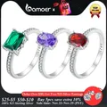 BAMOER Tanzanite Gemstone Ring for Women Solid 925 Sterling Silver 3 Colors Ring for Wedding