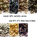 Miyuki Imported From Japan QTL 5*1.2*1.9mm 1/4 Tila Beads Metallic Series Beaded 3G