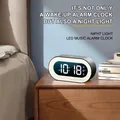 Music LED Digital Alarm Clock Voice Control Night Light Design Desktop Clocks Home Table Decoration