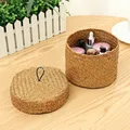Weaving Snack Storage Box Handmade Storage Baskets Wicker Wardrobe Table Round Gift Box Wicker
