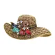 CINDY XIANG Vintage Fashion Antique Gold Color Rhinestone Hat Brooches for Women Wedding Corsage