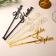 Personalized swizzle sticks table centerpiece Party picks Name drink stirrers Bridal shower Custom