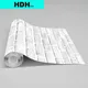 HDHome White Gray Brick Wallpaper Grey Self-Adhesive Paper Home Decoration Peel and Stick Backsplash