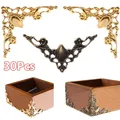 30 Pcs Metal Corner Brackets Gold Bronze Color 40mm Corner Brackets for Photo Frame Furniture