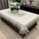 Rectangle Tablecloth Luxury Embroidery Lace Table Cover Flower Elegant Hollow Out Table Cloth Towels