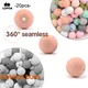 LOFCA 20pcs Beehive Silicone Beads Spiral Baby Teething Round Food Grade Beads 15mm DIY Threaded BPA