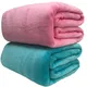 Super Soft Coral Fleece Blanket 220gsm Light Weight Solid Pink Blue Faux Fur Mink Throw Sofa Cover