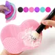 Scrubbing Pad Cosmetic Brush Cleaning Pad Silicone With Suction Cup Apple Cleaner Cleaning Scrubbing