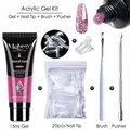 Poly Extention Gel Set 5/2PCS Acrylic gel kit Clear Camouflage Color Nail Tip Form Crystal UV Gel