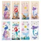 50Pcs Clear Cartoon Candy Bag Mermaid Princess Gift Bag for Girls Birthday Party Decorations Baby