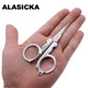 ALASICKA Stainless Steel Multipurpose Portable Fishing Folding Scissors Mini Folding Scissors Cut