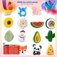 LOFCA 5pcs Leaf Silicone Beads Food Grade Koala Teether Animal BPA-Free Avocado Baby Teething Toy