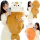 80X45cm Kawaii Taiyaki Cat Plush Toy Rabbit Hiding in Carrot Dog in Big Bones Ferry Animals Plushie