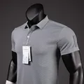 Men's Golf Shirt Luxury Sports Casual Polo Shirt Quick-drying Breathable Lapel Short-sleeved T-shirt