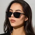 Fashion Square Sunglasses Woman Retro Brand Designer Shades Sun Glasses Female Black Vintage Cat Eye