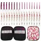 Pink Aluminum Crochet Hooks Set Knitting Needles Kit Plastic Handle DIY Craft Set For Sweater Yarn