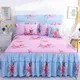 Floral Home Summer Sheets Bedding Non-Slip Mattress Cover Single Double Breathable Bed Skirt