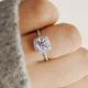 HOYON 18K White Gold Color Diamond Style Ring for Women Jewelry Natural Gemstone Anillos Bizuteria