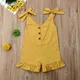 Toddler Kids Baby Girl Solid Dungarees Romper Jumpsuit Overalls Outfits Sunsuit hot summer girl