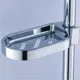 Silver Soap Dish Shower Rail Slide Soap Plates Adjustable Sprinkler Holder Bathroom Soap Holder For