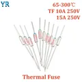 TF Thermal Fuse RY 10A 15A 250V Temperature 65C 75C 90C 100C 115C 120C 130C 152C 165C 172C 180C 192C