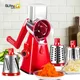 Manual Rotary Cheese Grater 3 In 1 Professional Drum Vegetable Cutter Slicer Chopper Spiralizer