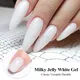 MEET ACROSS 7ml Milky Jelly White Gel Nail Polish Soak Off UV Semi-permanent DIY Nail Art French Gel