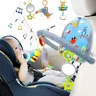 Rear Facing Car Seat Toy Baby Kick&Play Activity Center Car Seat Activity Arch with Music Mirror