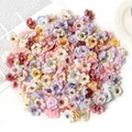 30Pcs 3cm Mini Daisy Decorative Flower Artificial Silk Flowers Party Wedding Decorations Home Wall