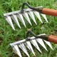 Hoe Weeding Rake 4/5/6/7 Tooth Ground Loose Soil Weeders Grass Puller Farm Agricultural Garden Hand