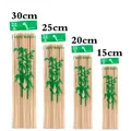 100pcs Bamboo Skewer Sticks Sturdy Disposable Barbecue Fruit Natural Wood Sticks Barbecue Party