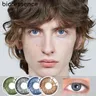 Bio-essence 1 Pair Men Lenses Colored Contact Lenses for Eyes Blue Lenses Green Eye Lenses Gray