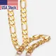 6MM Punk Men's Necklace Gold Color Figaro Link Chain for Men Women Jewelry Wholesale Dropshipping