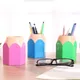 Portable Multi-Functional Office Practical Pencil Pot Holder Creative Pencil Head Pen Holder